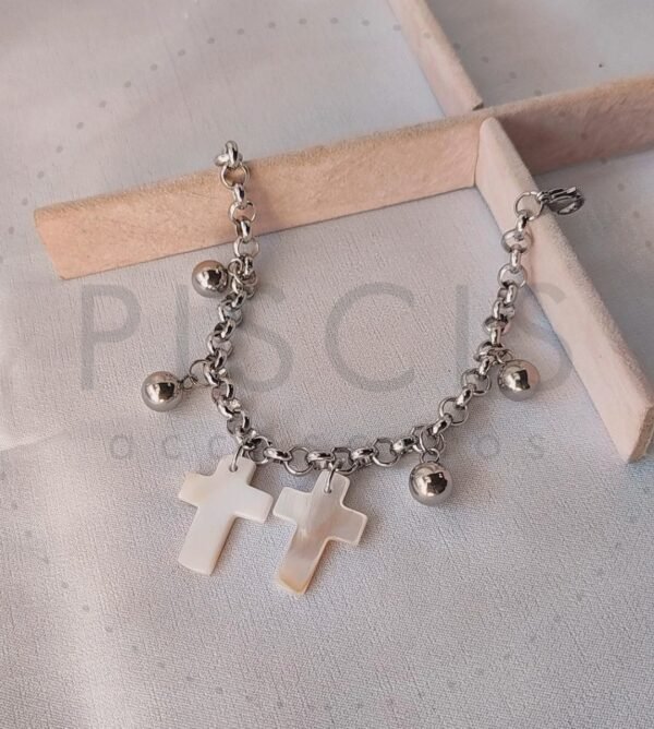 Pulsera + dijes cruz