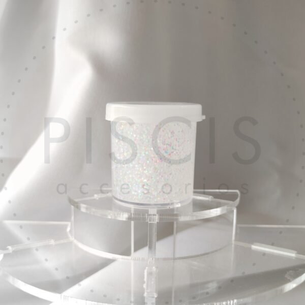Glitter gel blanco