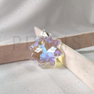 Dije estrella cristal tornasol 8 puntas