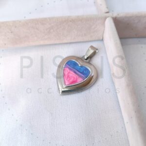 Dije corazón multicolor