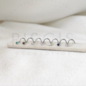 Nostril strass engarzado, rulito.