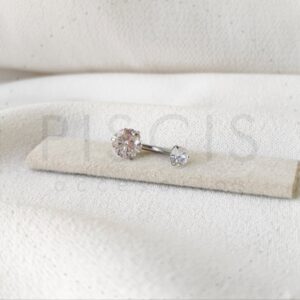 Piercing ombligo doble strass, circulo