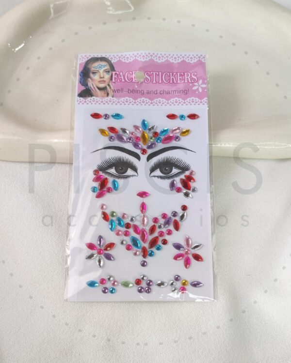 Strass para cara multicolor mod. 1