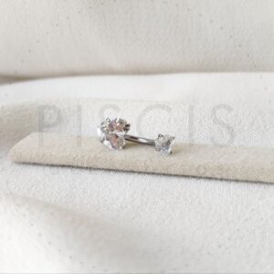 Piercing ombligo doble strass, corazón