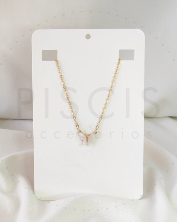 Collar butterfly white.
