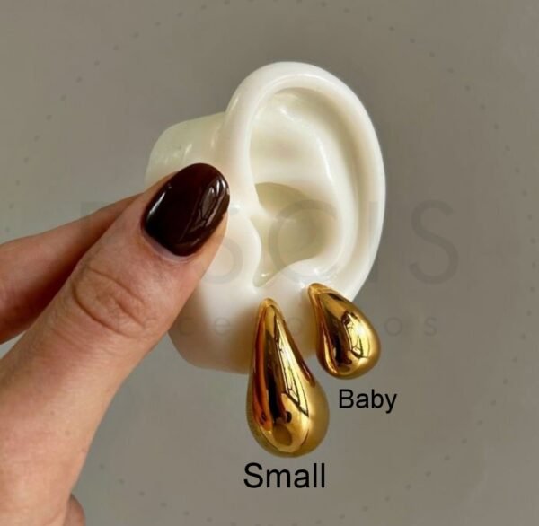 Aros Hailey baby gold. - Imagen 2