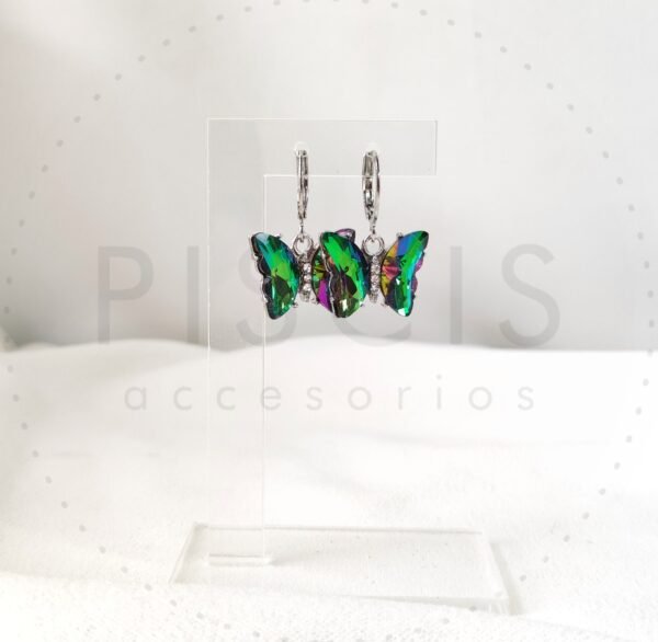 Arg. Mery tornasol verde con violeta, plateadas.