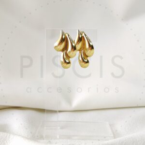 Aros Miel, dorados.