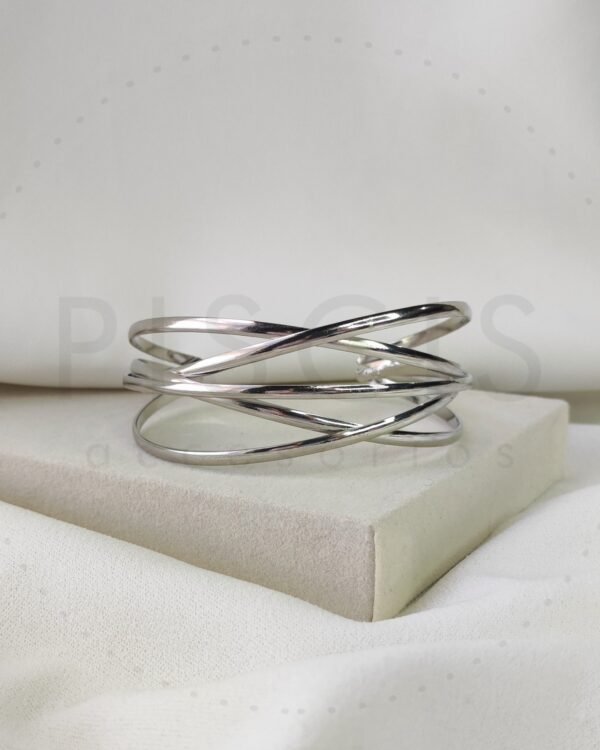 Brazalete Grissa, plateado. - Imagen 2