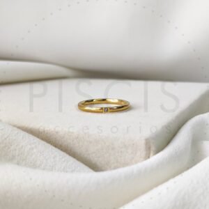 Anillo Luz, dorado.