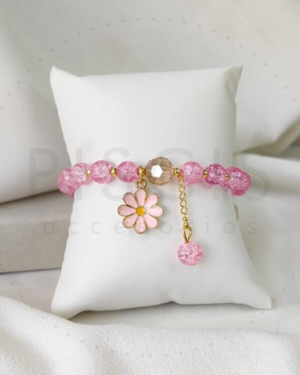 Pulsera Margarita rosa.