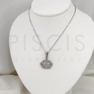 Collar Corona con strass.
