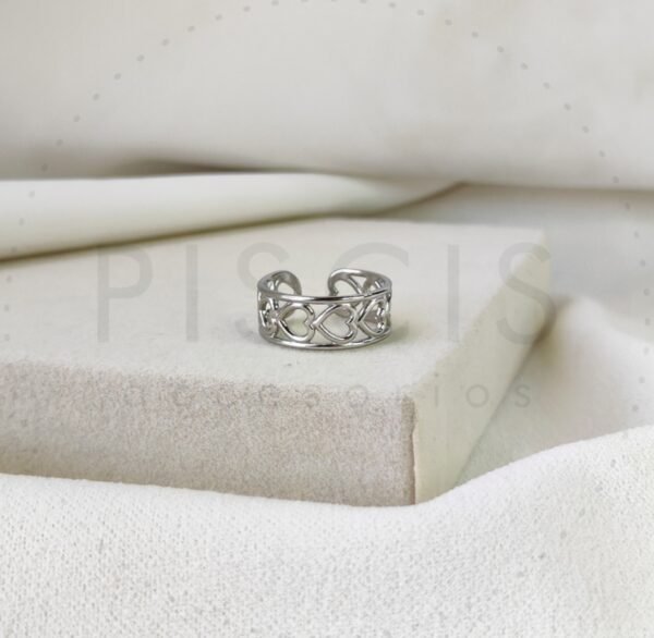 Anillo Tana regulable, plateado.