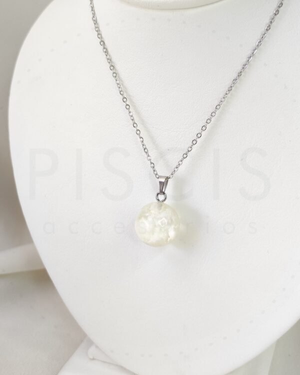 Collar Pedazo de Cielo, plateado. - Imagen 2