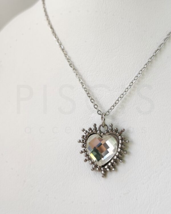 Collar Titan, plateado. - Imagen 2