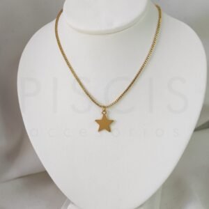 Collar Estrellita, dorado.