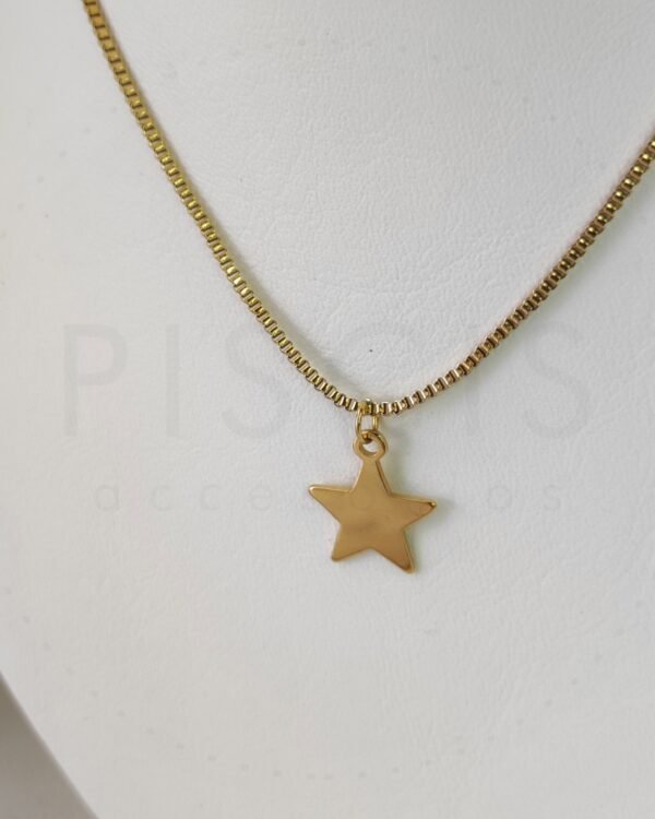Collar Estrellita, dorado. - Imagen 2