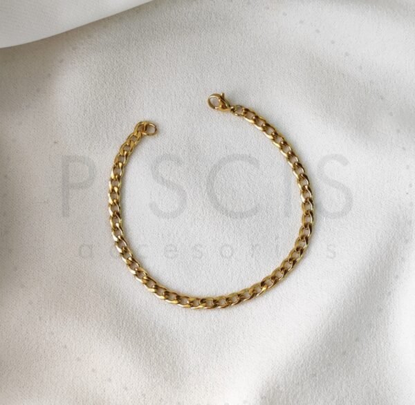 Pulsera Cuba, dorada.