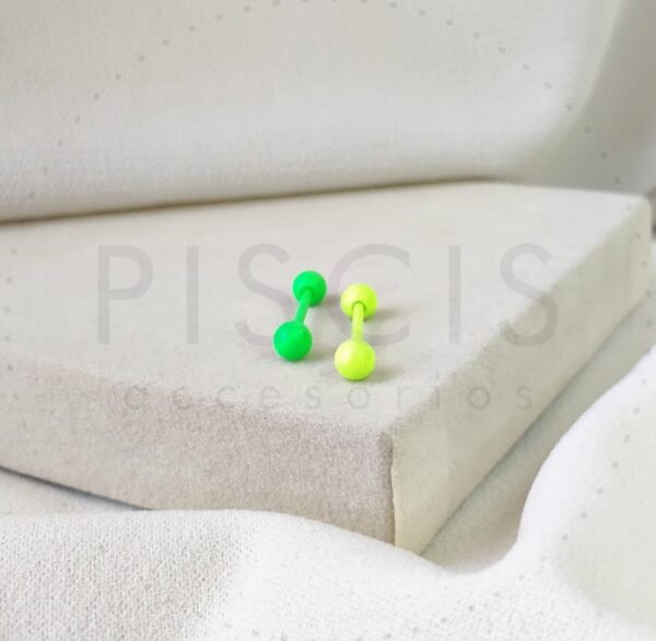 Piercing lengua flúor dif. colores - Imagen 2