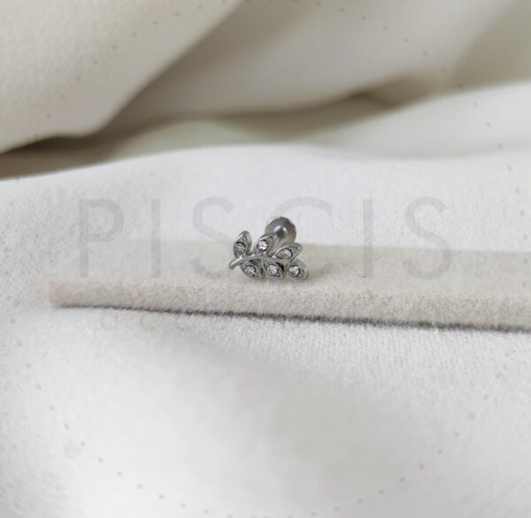 Piercing labret Laurel, plateado.