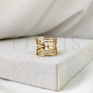 Anillo Logan regulable, dorado.
