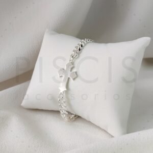 Pulsera Cruz blanca.
