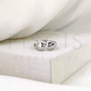 Anillo Aurora regulable, plateado.