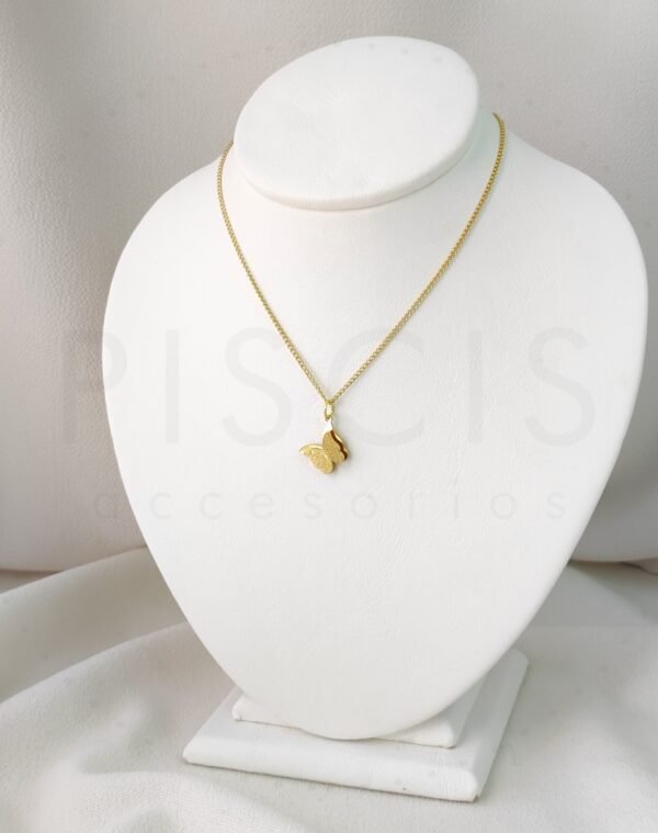 Collar Mariposa Shine, dorado.
