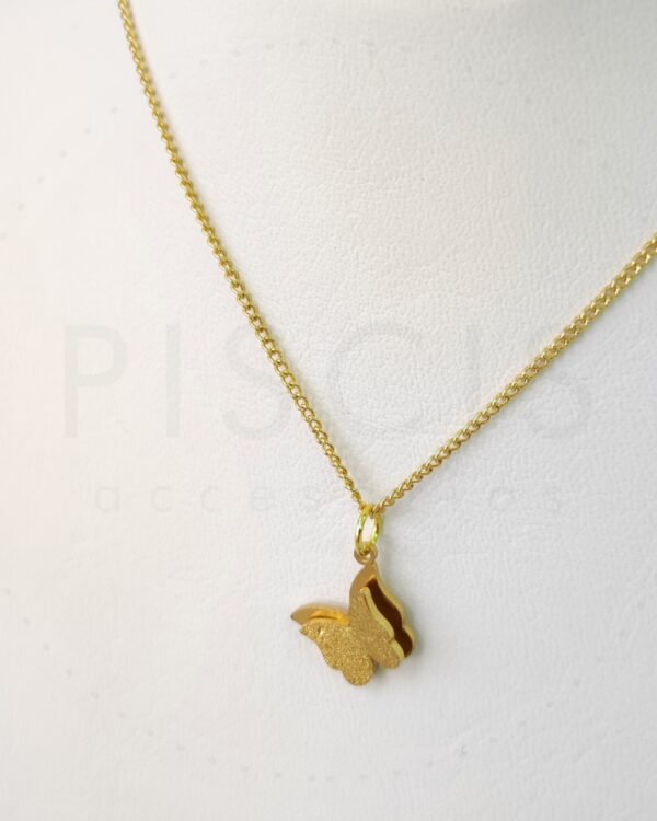 Collar Mariposa Shine, dorado. - Imagen 2