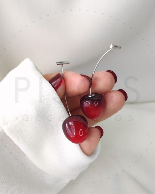 Aros Cherry, plateados.
