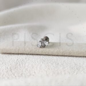 Piercing Labret abejita, plateado.