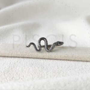 Piercing ombligo snake, cierre clicker.