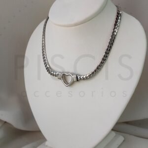 Collar Scarlett, plateado.