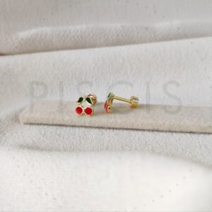Aros Cherry, dorados.