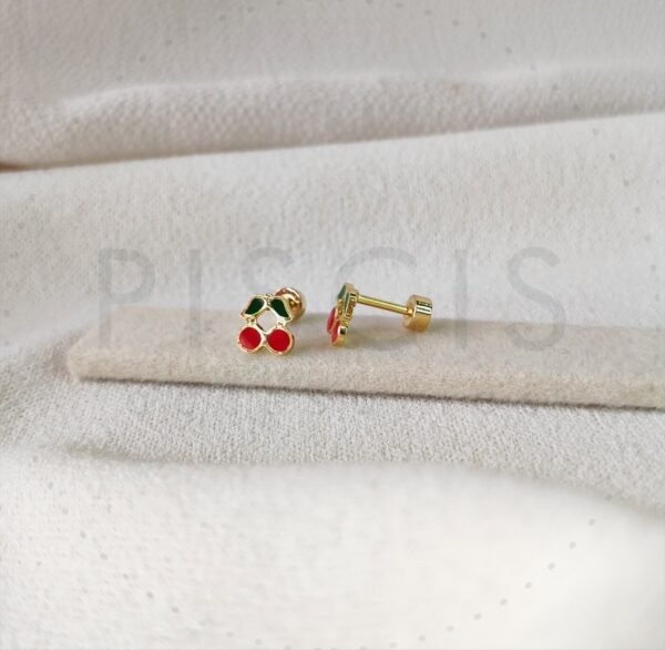 Aros Cherry, dorados.