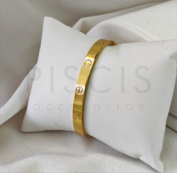 Brazalete Love Cartier, dorado.