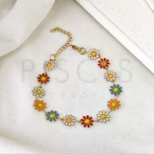 Pulsera Margaritas tutti frutti, dorada.