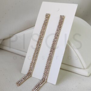 Aros Tiffa triple tira, dorados.
