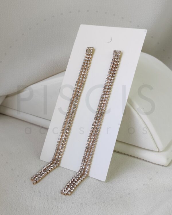 Aros Tiffa triple tira, dorados.