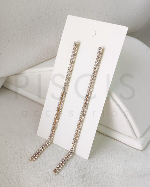 Aros Tiffa doble tira, dorados.