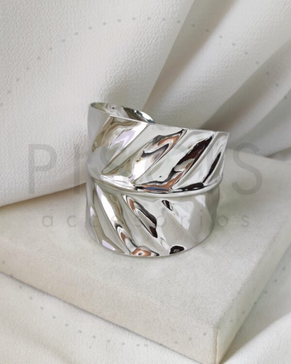 Brazalete Franca, plateado.