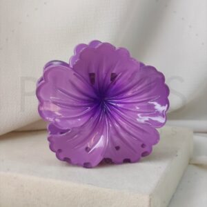 Gancho Hibiscus mod. 2, violeta c/ violeta.