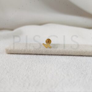 Piercing labret rayo, dorado.