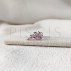 Helix hojitas strass, rosas.
