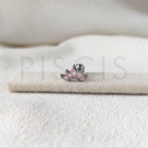 Helix coronita 5 strass, rosa.