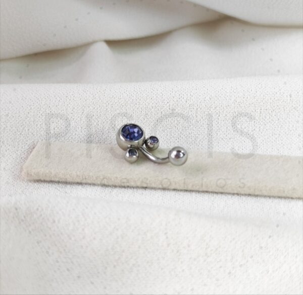 Piercing ombligo Mickey lila.
