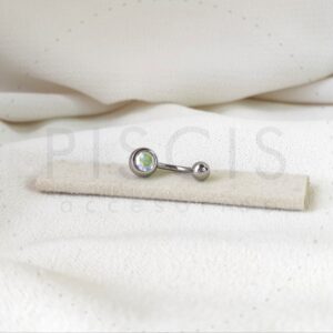 Piercing ombligo strass, tornasol.