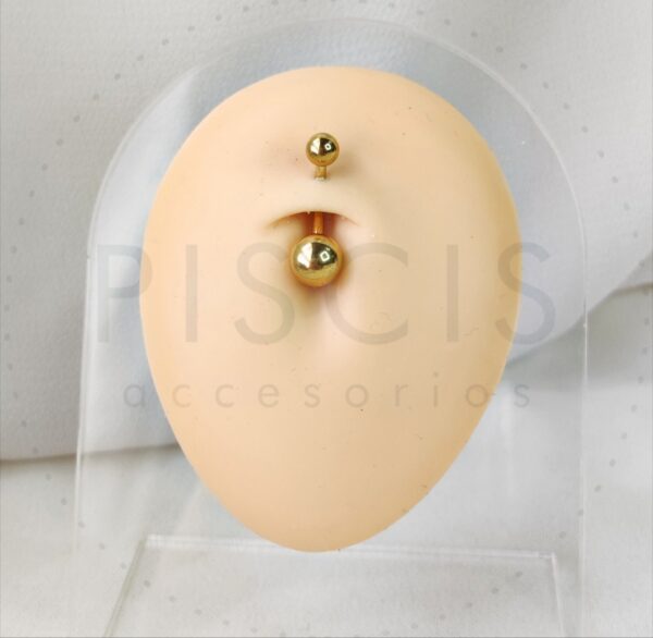 Piercing ombligo, dorado. - Imagen 2