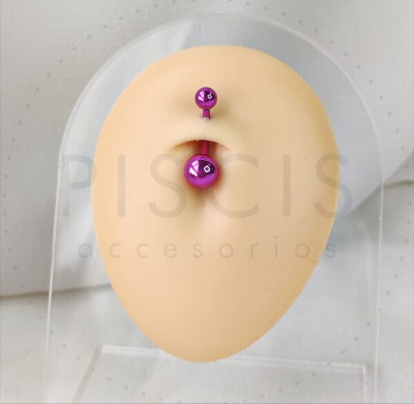 Piercing ombligo, violeta. - Imagen 2