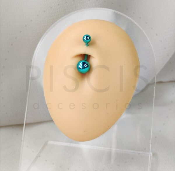 Piercing ombligo, turquesa. - Imagen 2